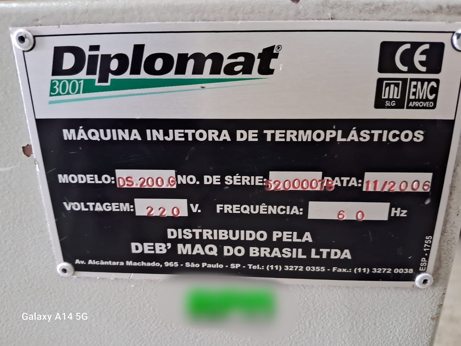 Injetora Diplomat DS 200